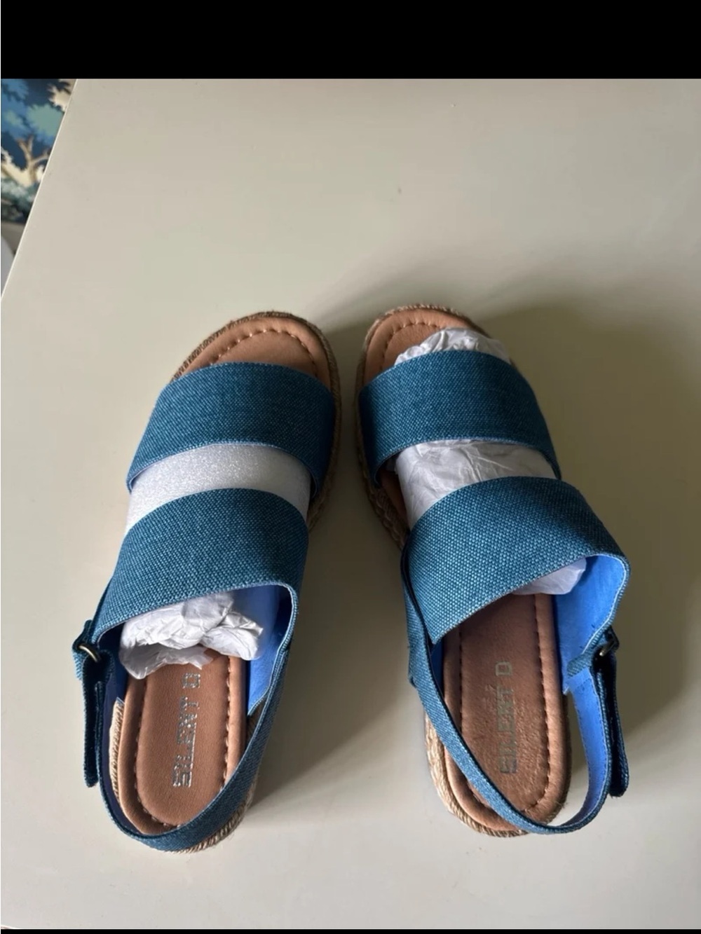Silent D Anthropologie Alek Platform Espadrille Sandals Denim Blue 
sz 41/10.5 - Picture 4 of 12